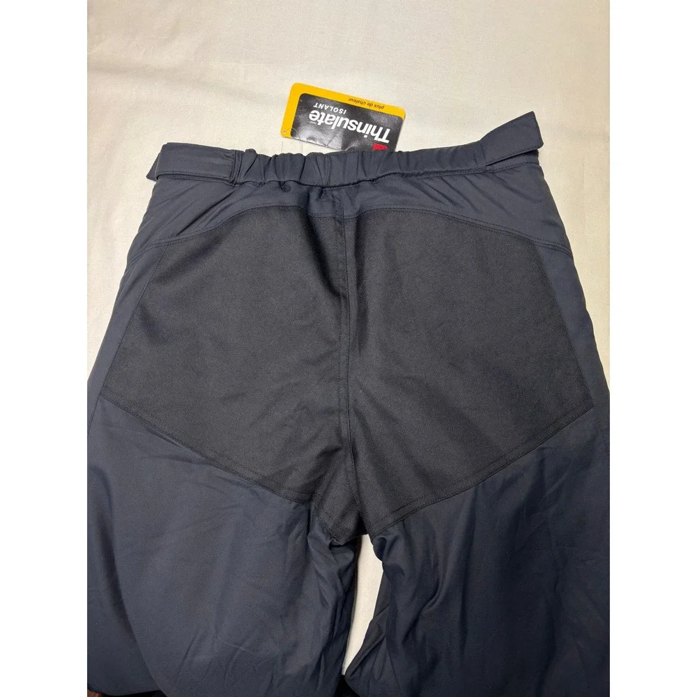 NWT LL Bean Cold Buster Snow Pants Youth 18 Black Insulated Adjustable Ski 30X32
